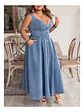 Maxi Vestido De Mezclilla Abotonado Estilo Corsé Xl - 2xl - Miniatura 3