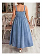 Maxi Vestido De Mezclilla Abotonado Estilo Corsé Xl - 2xl - Miniatura 5