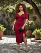 Vestido De Fiesta Escote Corazón Abertura En Muslo Talla Xl - Miniatura 1