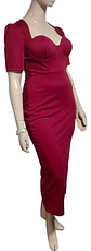 Vestido De Fiesta Escote Corazón Abertura En Muslo Talla Xl - Miniatura 5