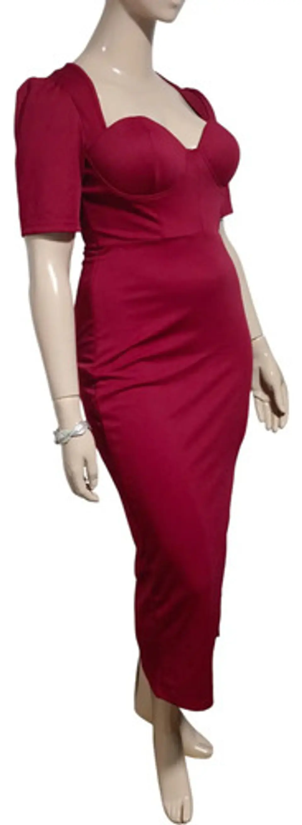 Vestido De Fiesta Escote Corazón Abertura En Muslo Talla Xl 5
