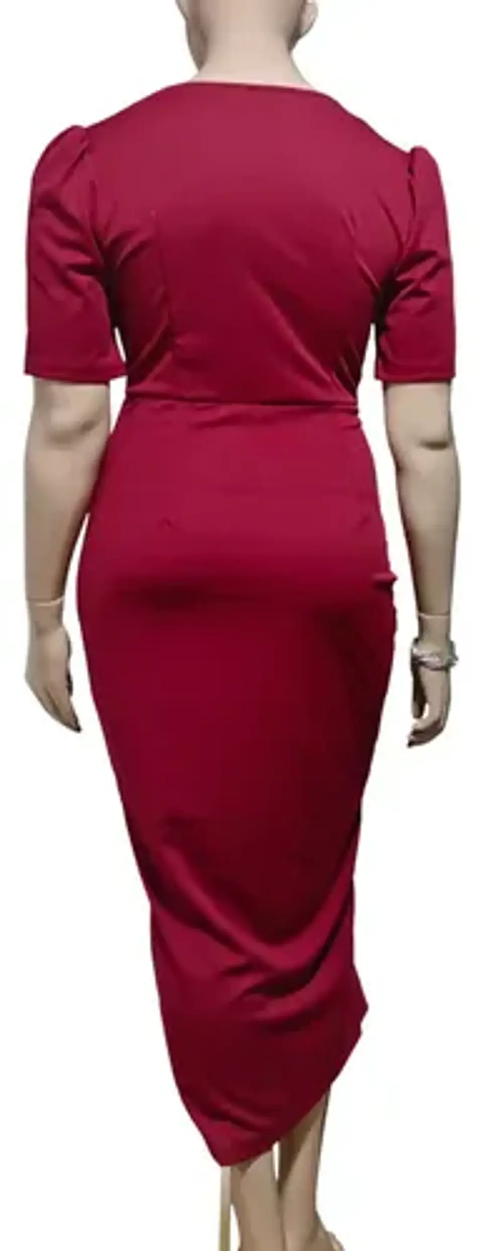 Vestido De Fiesta Escote Corazón Abertura En Muslo Talla Xl 6