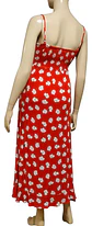 Vestido Rojo Asimétrico Estampado Floral -  Opposite Talla L - Miniatura 5