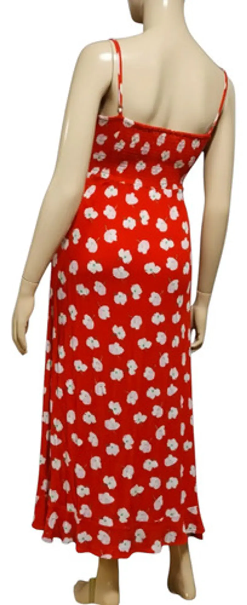 Vestido Rojo Asimétrico Estampado Floral -  Opposite Talla L 5