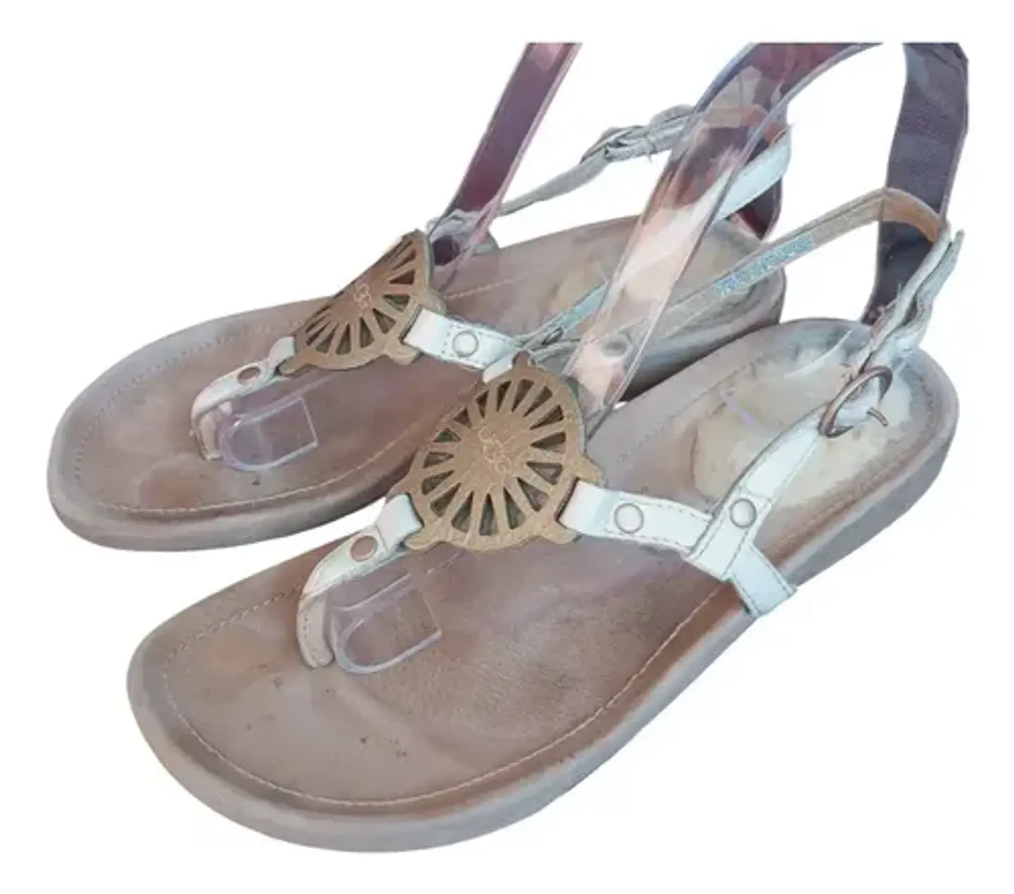 Sandalias Planas Ugg Modelo Ayden Medalla Dorada - Talla 36 3