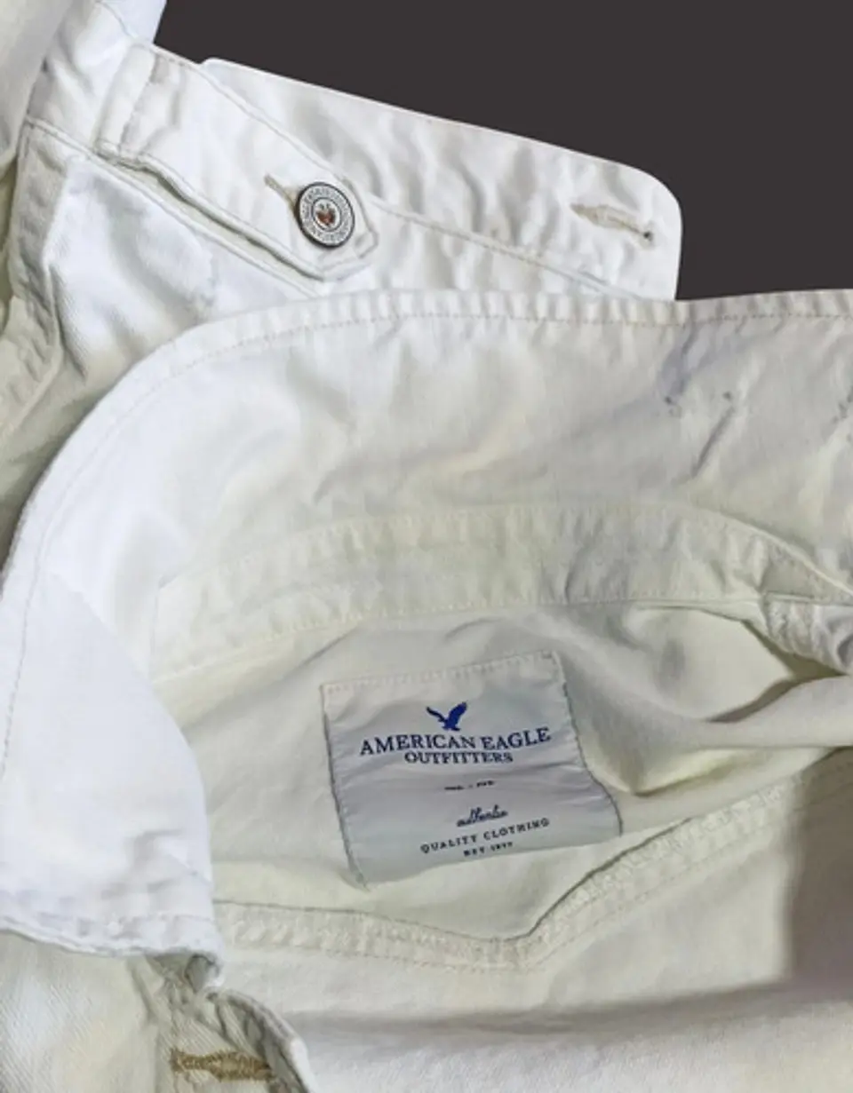 Chaqueta De Mezclilla Corta Blanca American Eagle Talla M 6