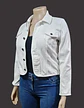 Chaqueta Blanca De Mezclilla Geoffrey Beene Mujer Talla L - Miniatura 3