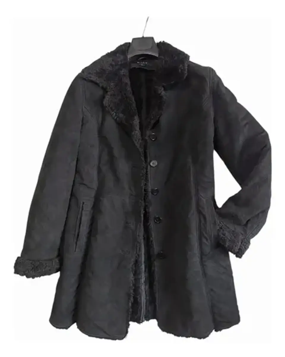 Chaqueta Vintage De Cuero Genuino Y Forro De Piel - Talla M 4