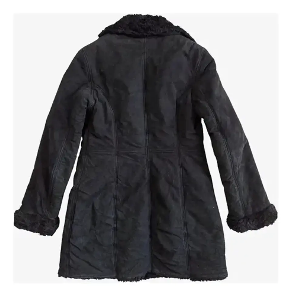 Chaqueta Vintage De Cuero Genuino Y Forro De Piel - Talla M 5