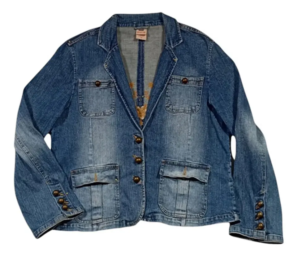 Chaqueta De Mezclilla Vintage Marca Faded Glory Talla Xl 2