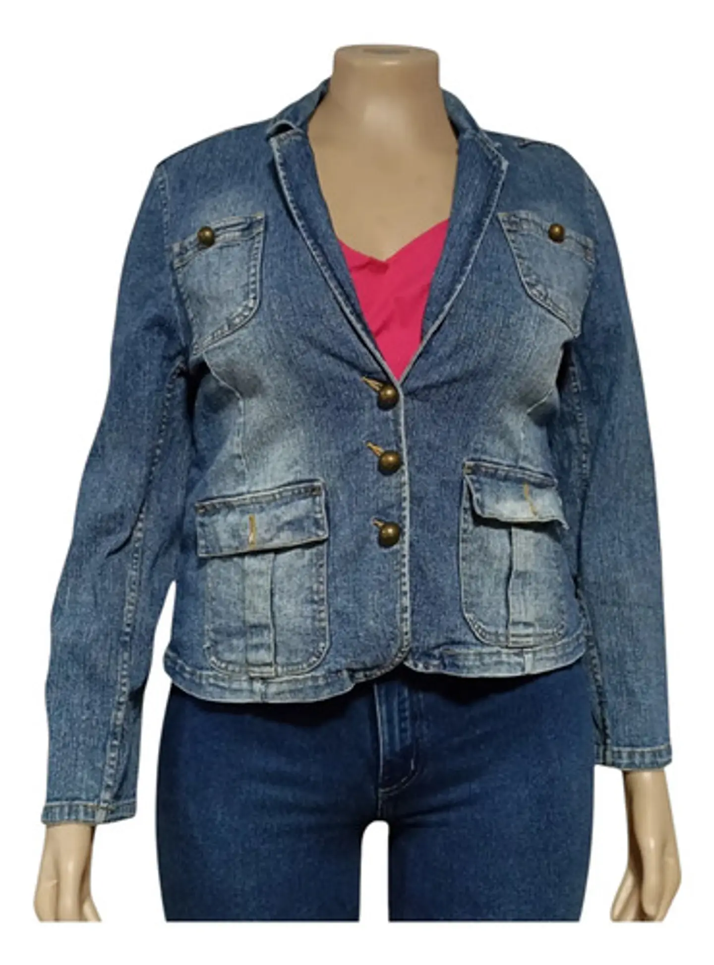 Chaqueta De Mezclilla Vintage Marca Faded Glory Talla Xl 4