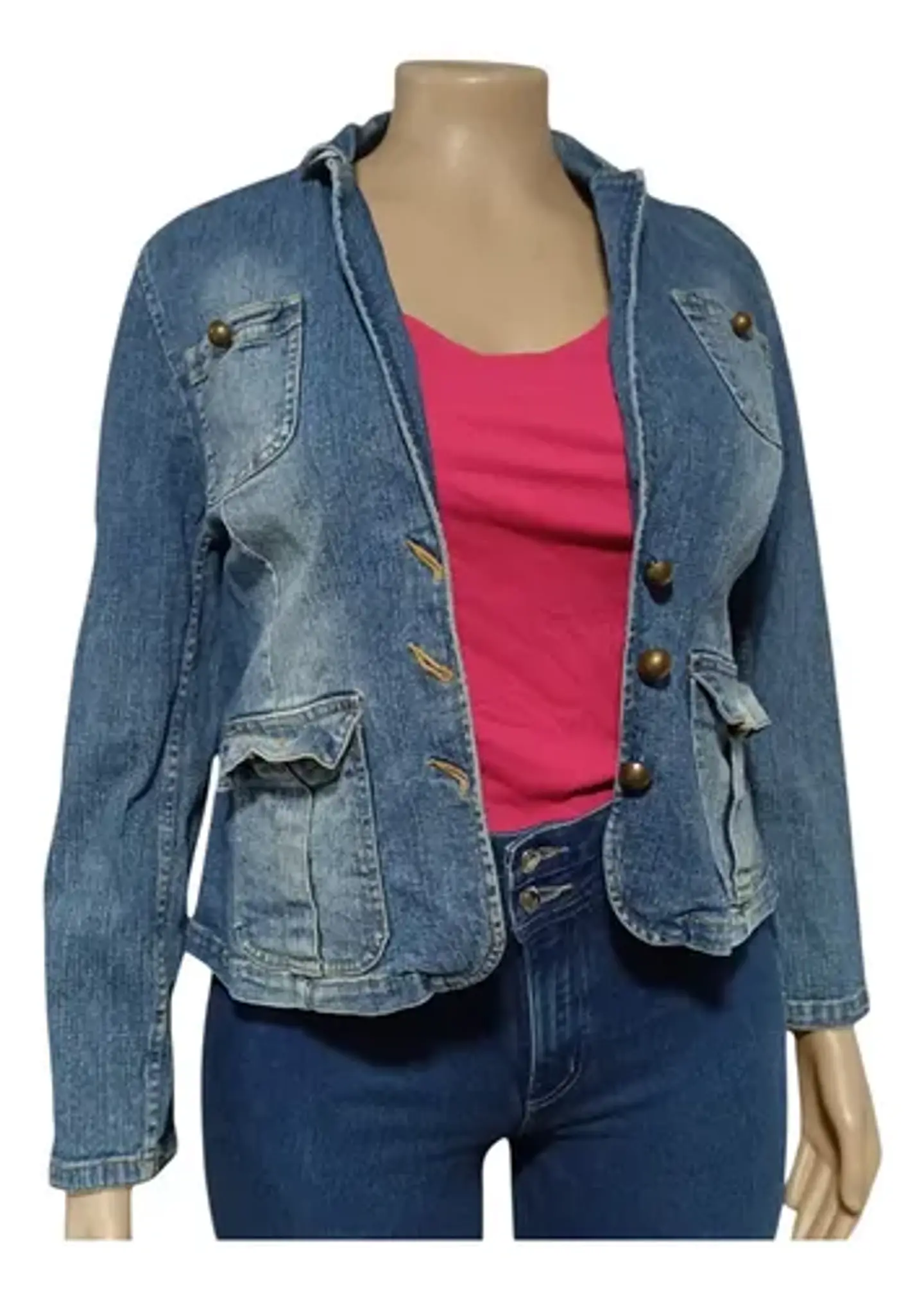 Chaqueta De Mezclilla Vintage Marca Faded Glory Talla Xl 6