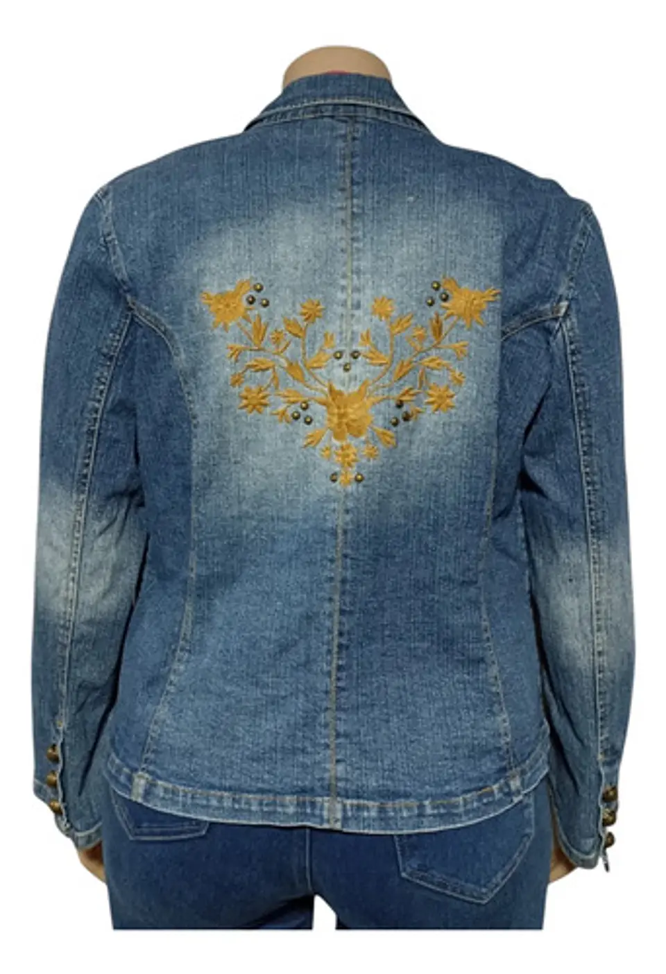 Chaqueta De Mezclilla Vintage Marca Faded Glory Talla Xl 7