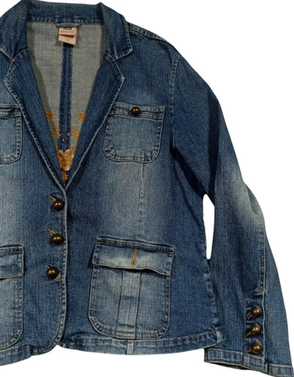 Chaqueta De Mezclilla Vintage Marca Faded Glory Talla Xl 9