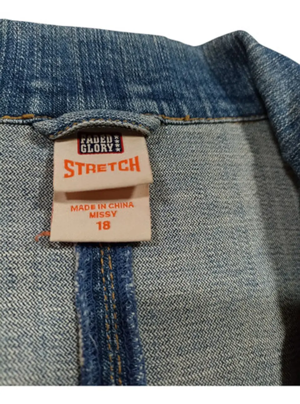 Chaqueta De Mezclilla Vintage Marca Faded Glory Talla Xl 10
