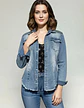 Camisa De Mezclilla Con Lentejuelas Y Pedrería Talla M - L - Miniatura 1