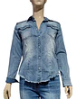 Camisa De Mezclilla Con Lentejuelas Y Pedrería Talla M - L - Miniatura 3