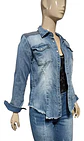 Camisa De Mezclilla Con Lentejuelas Y Pedrería Talla M - L - Miniatura 5