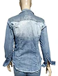 Camisa De Mezclilla Con Lentejuelas Y Pedrería Talla M - L - Miniatura 6