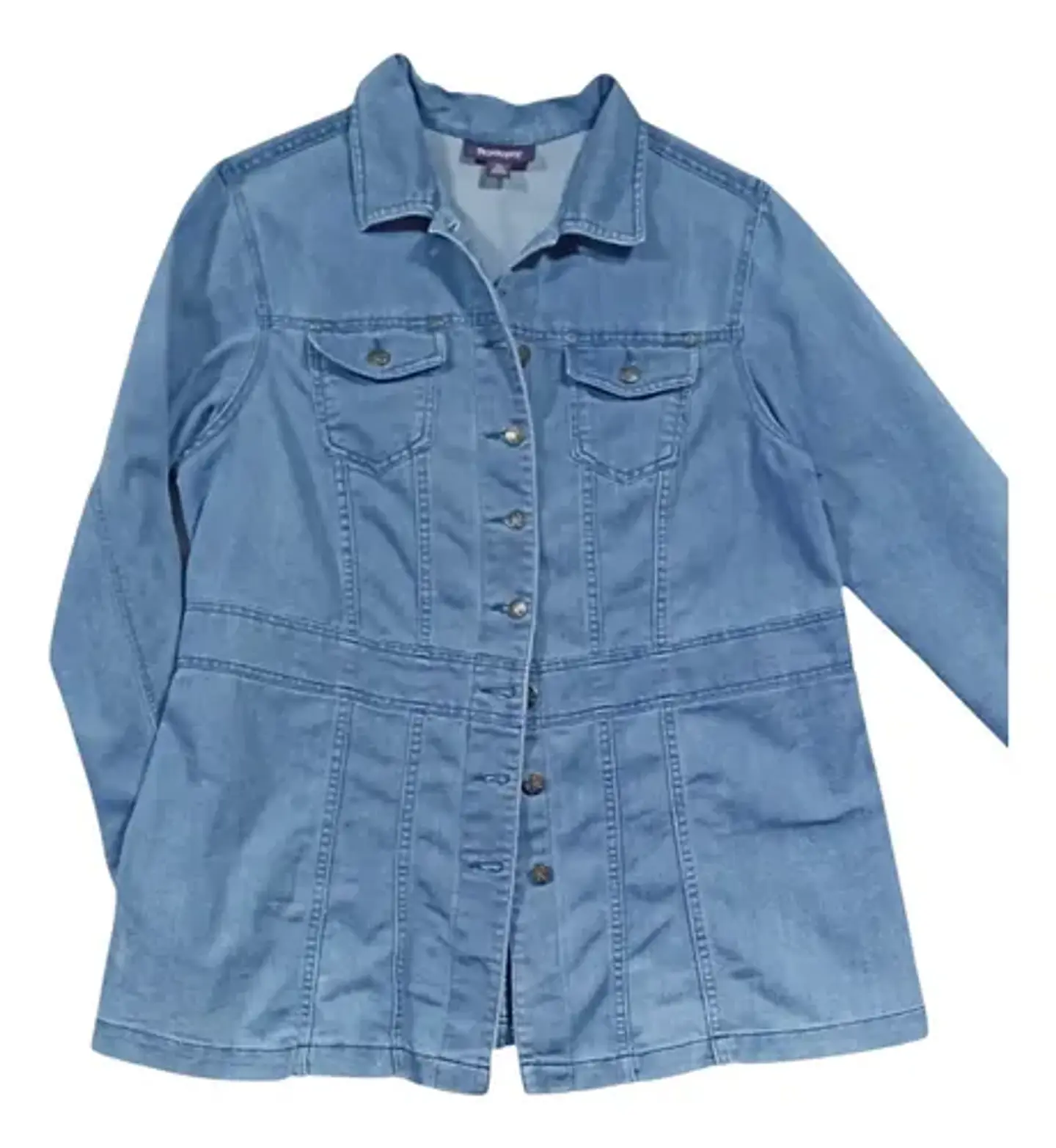 Chaqueta De Mezclilla Entallada Talla Grande 1xl - 2xl 7
