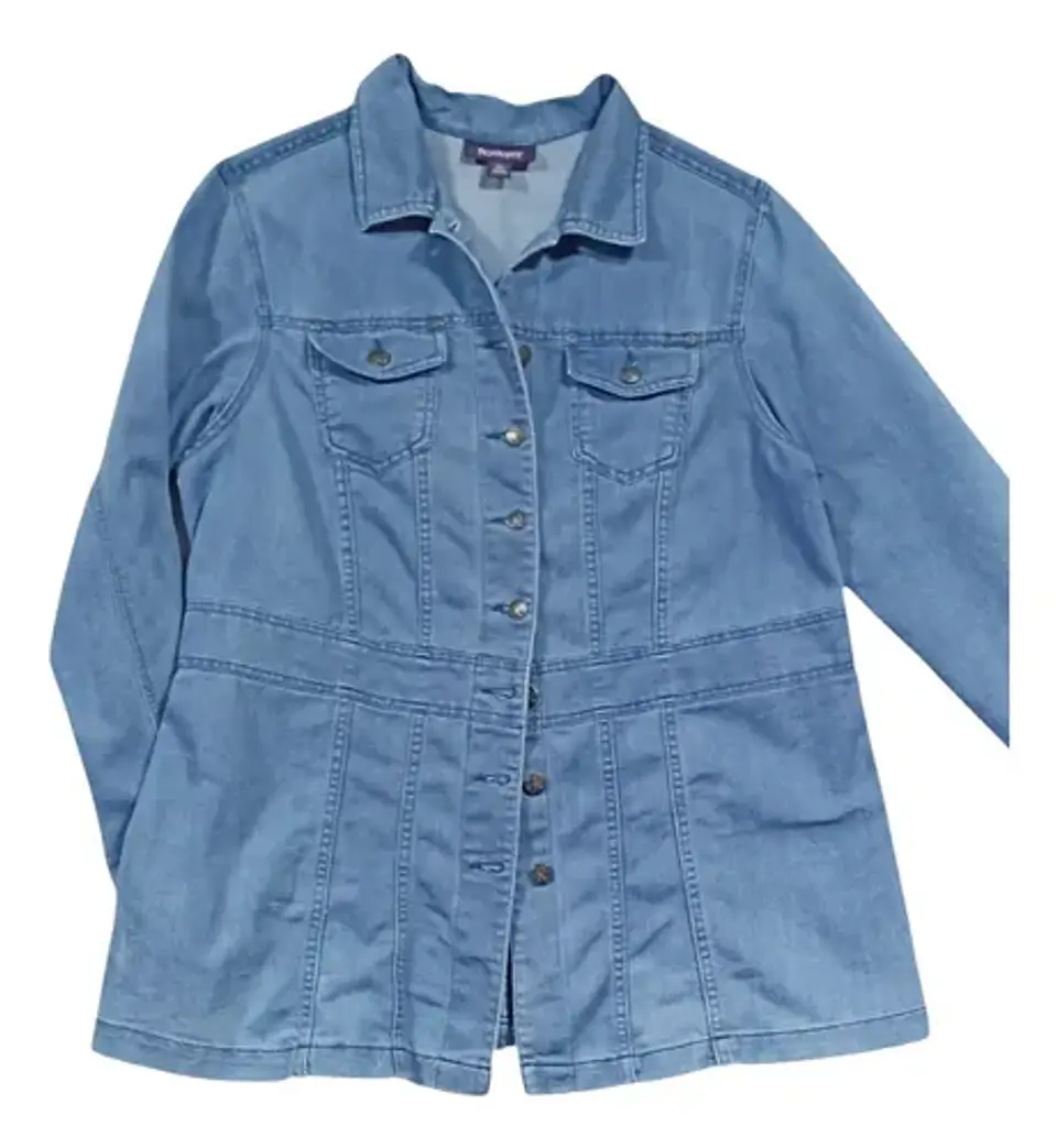 Chaqueta De Mezclilla Entallada Talla Grande 1xl - 2xl 7