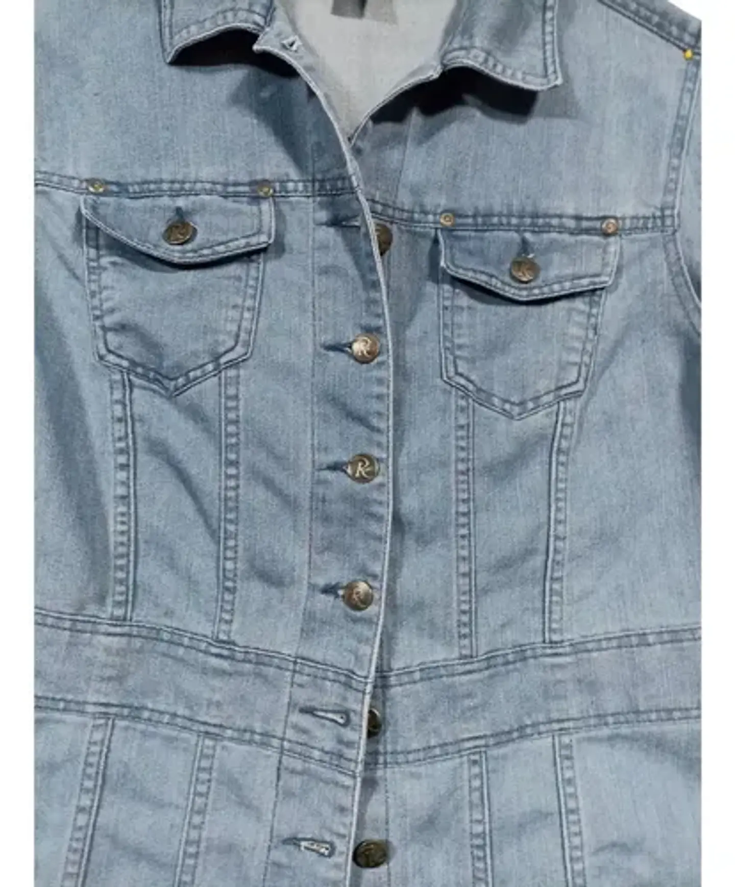 Chaqueta De Mezclilla Entallada Talla Grande 1xl - 2xl 8