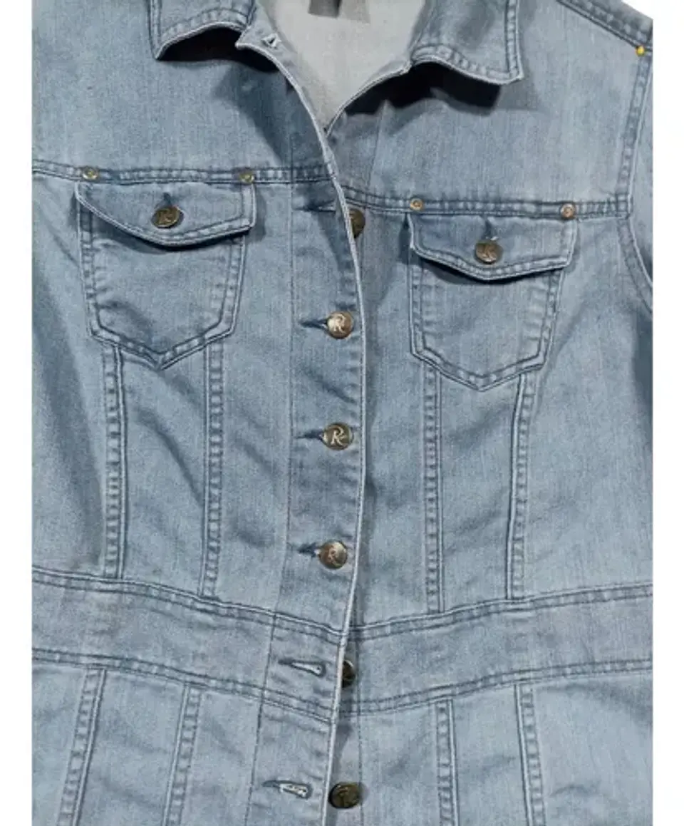 Chaqueta De Mezclilla Entallada Talla Grande 1xl - 2xl 8