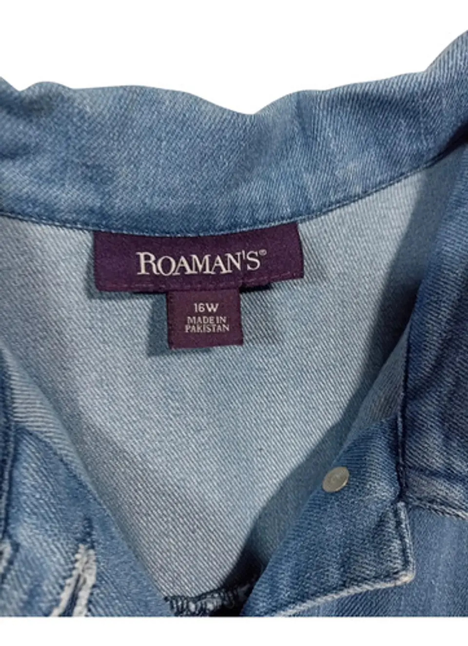 Chaqueta De Mezclilla Entallada Talla Grande 1xl - 2xl 9