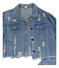 Chaqueta De Mezclilla Corta Con Diseño Rasgado Talla M - L - Miniatura 6