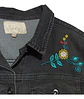 Chaqueta Mezclilla Curvi Negra Con Bordados Y Lentejuelas - Miniatura 7