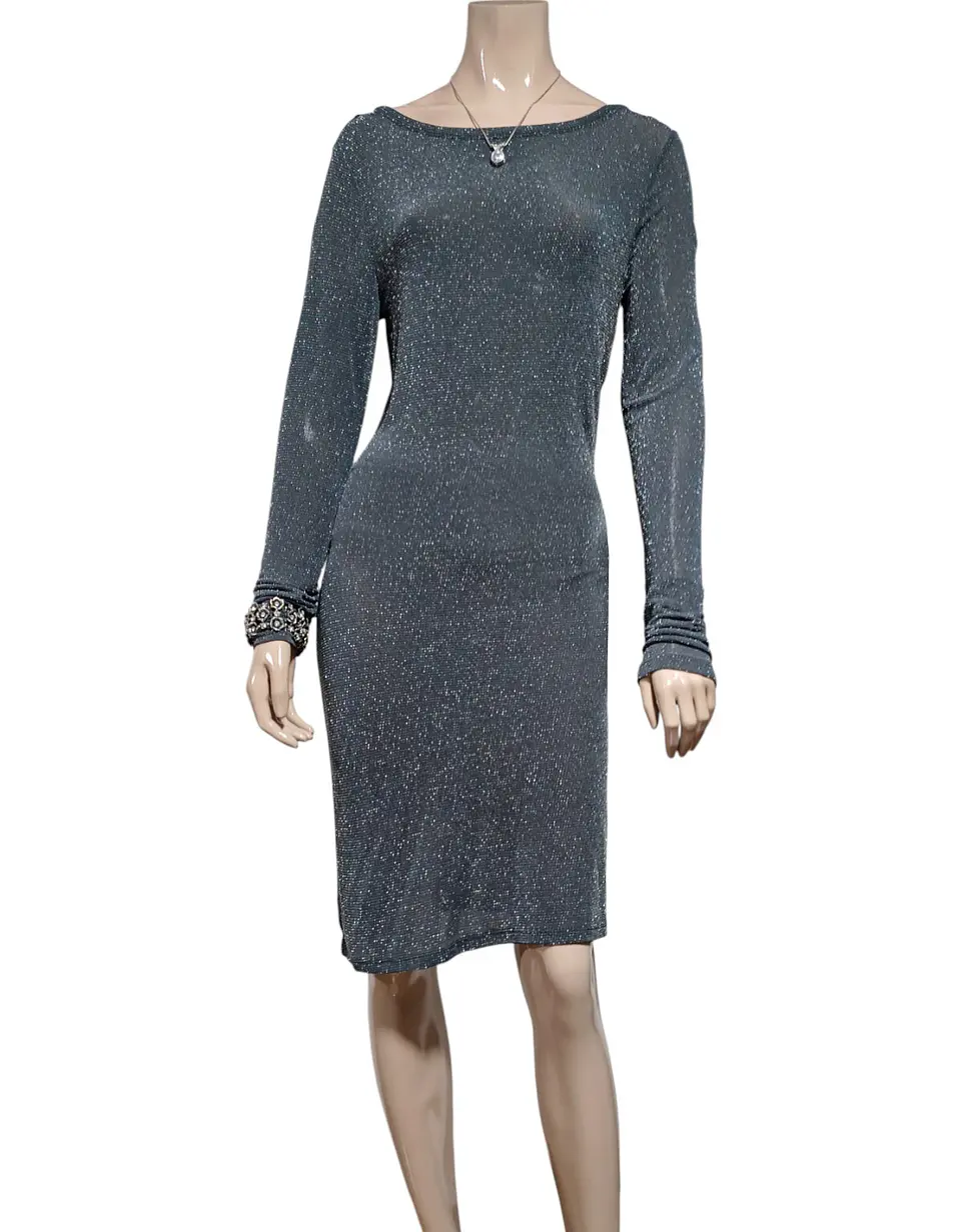Vestido de Fiesta Michael Kors Stretch y Lurex S/XS 2