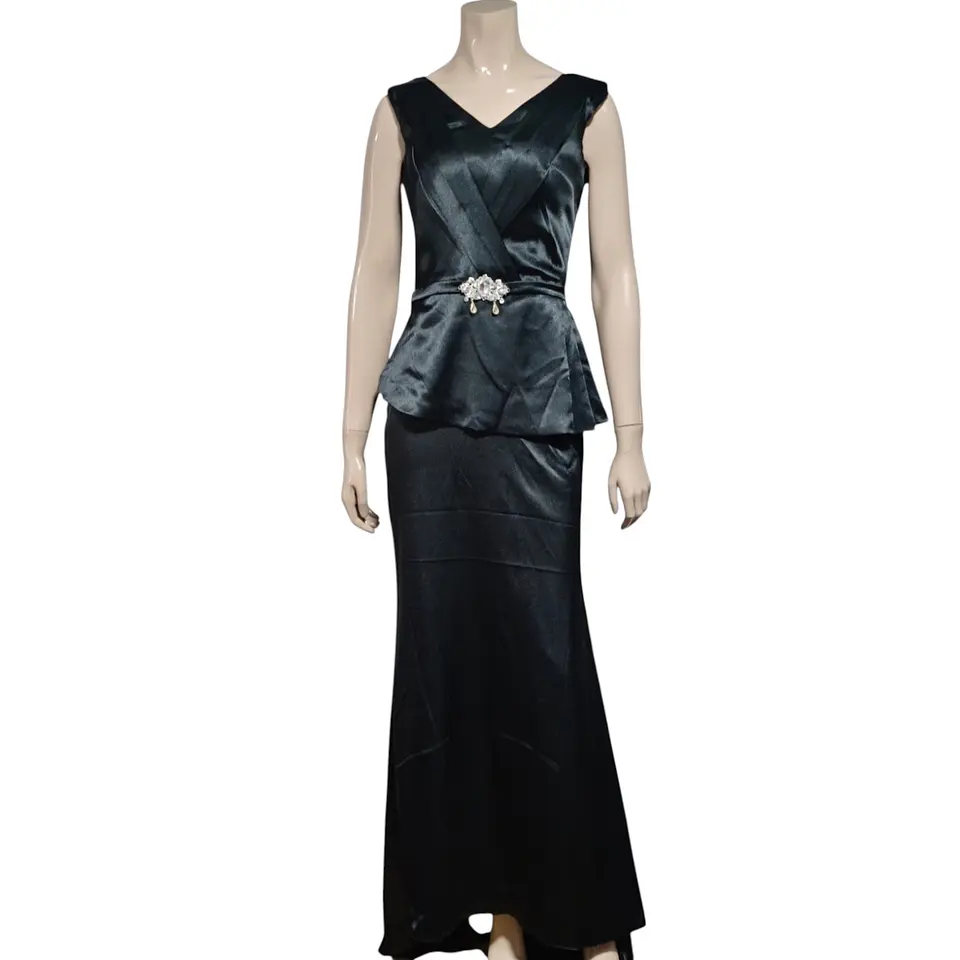 Vestido de Fiesta / Gala Corte Sirena Cintura Peplum - Talla S 2