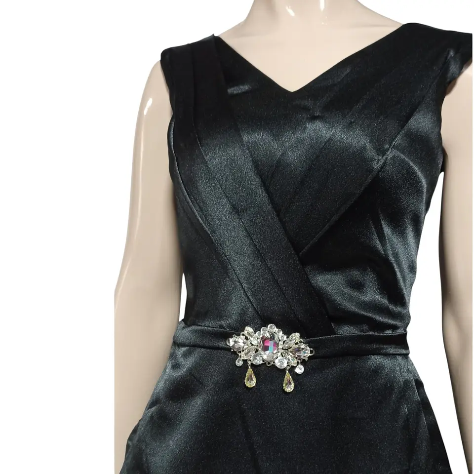 Vestido de Fiesta / Gala Corte Sirena Cintura Peplum - Talla S 4