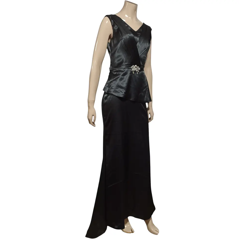 Vestido de Fiesta / Gala Corte Sirena Cintura Peplum - Talla S 5