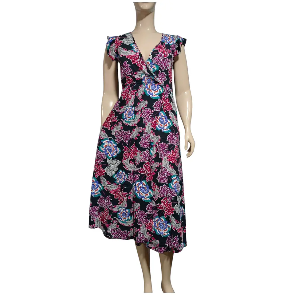 Maxi Vestido Tatienne Escote Cruzado Con Cinturón - Talla M 3