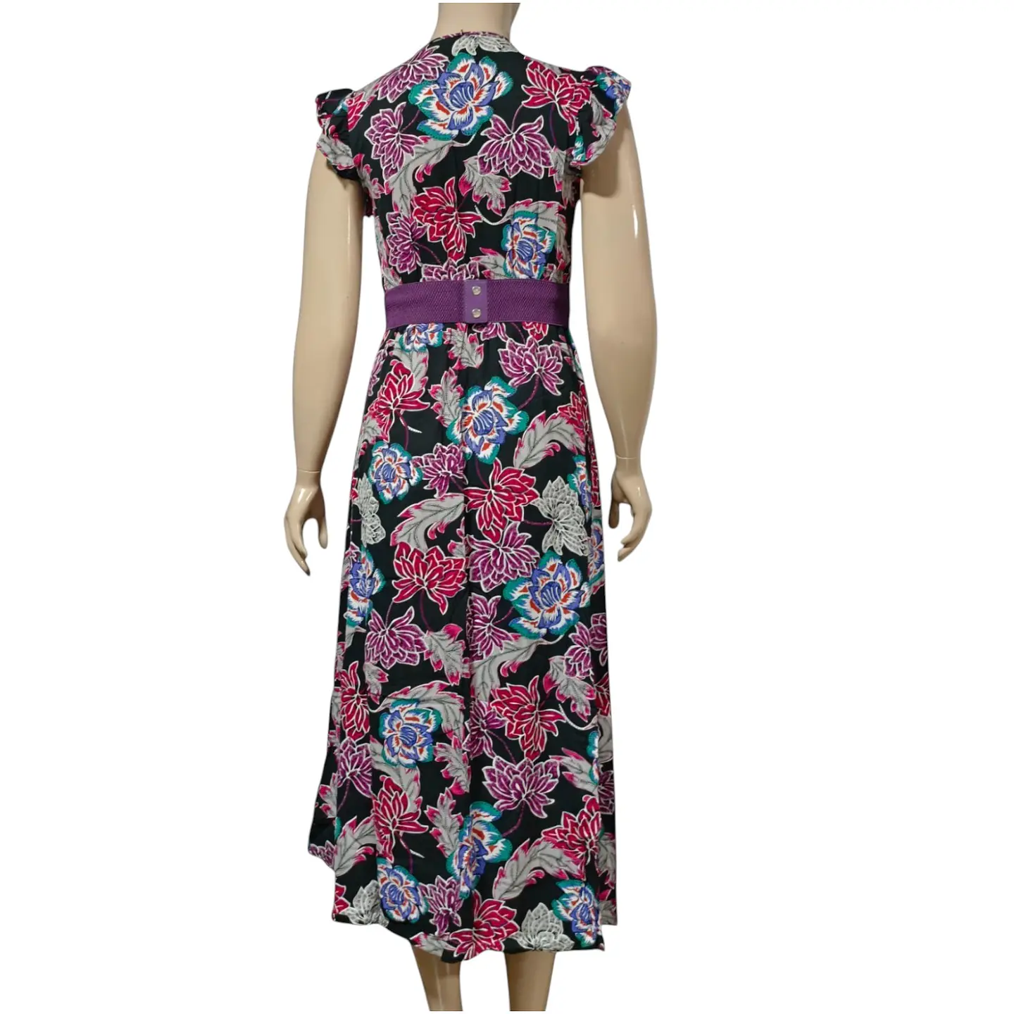 Maxi Vestido Tatienne Escote Cruzado Con Cinturón - Talla M 7