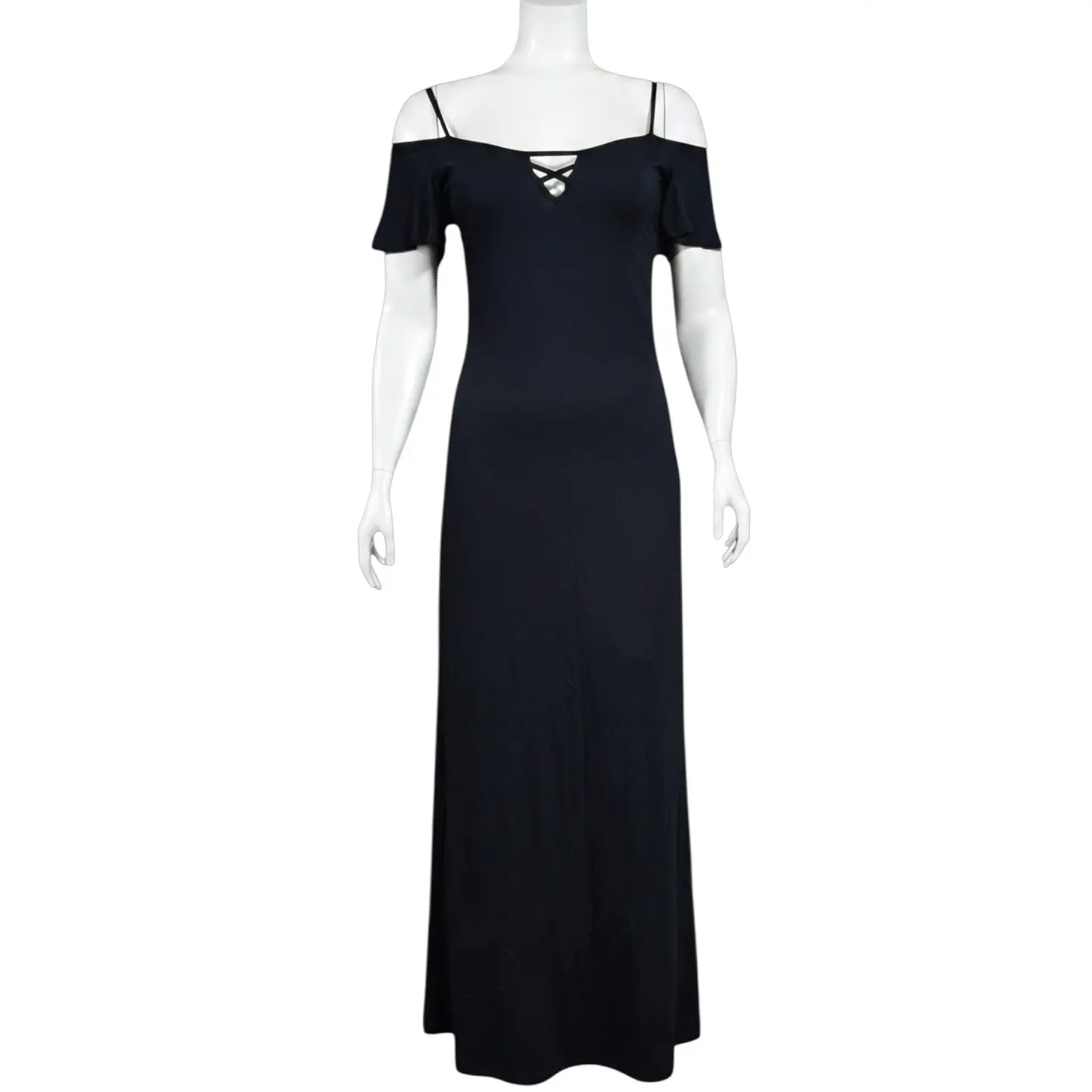 Maxi Vestido con Hombros Caídos - Talla M 2