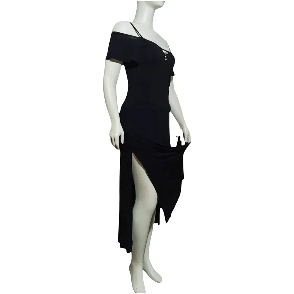 Maxi Vestido con Hombros Caídos - Talla M 5