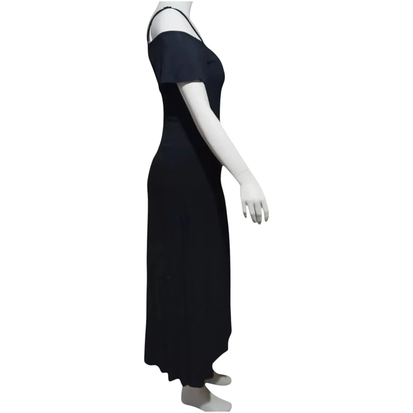 Maxi Vestido con Hombros Caídos - Talla M 6
