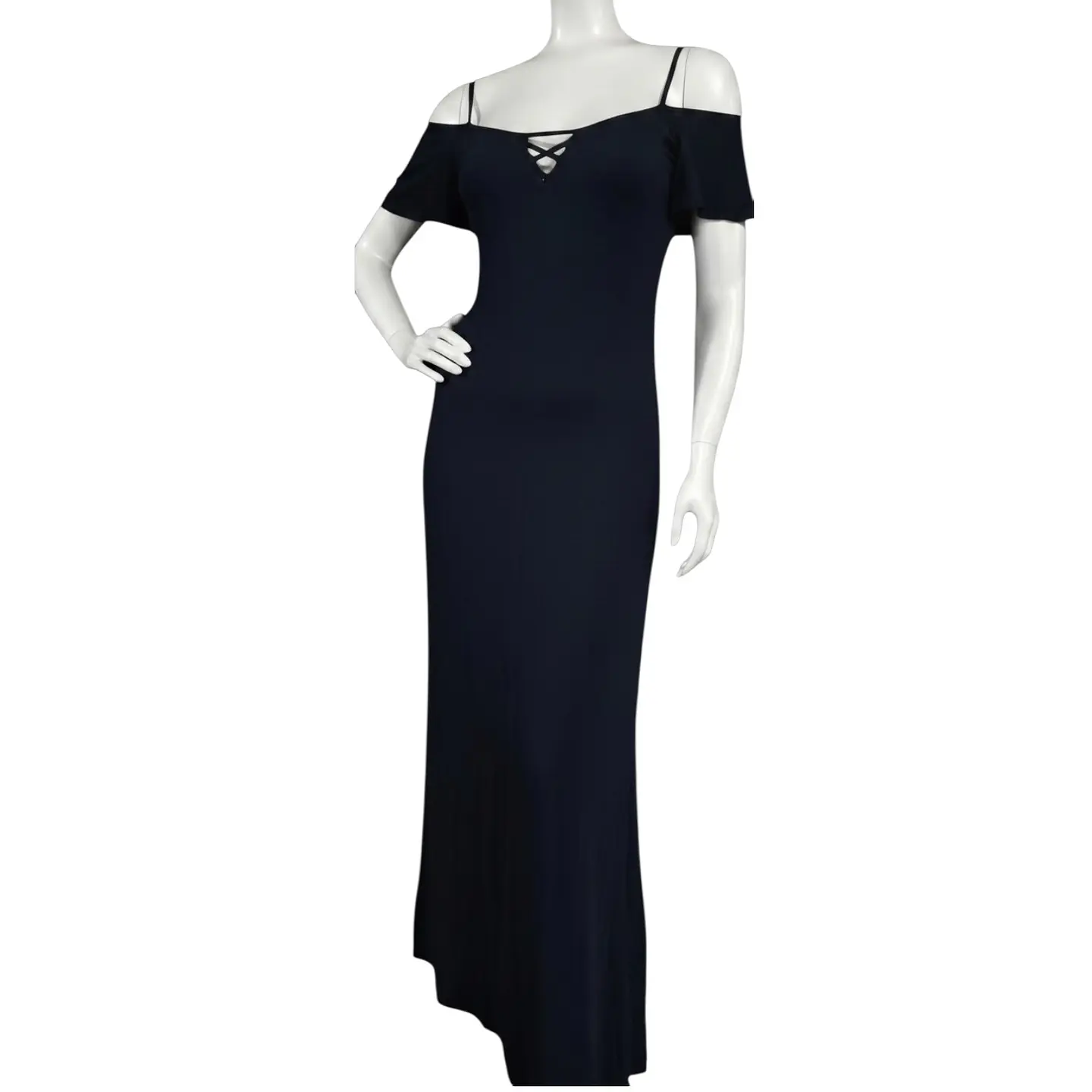 Maxi Vestido con Hombros Caídos - Talla M 3