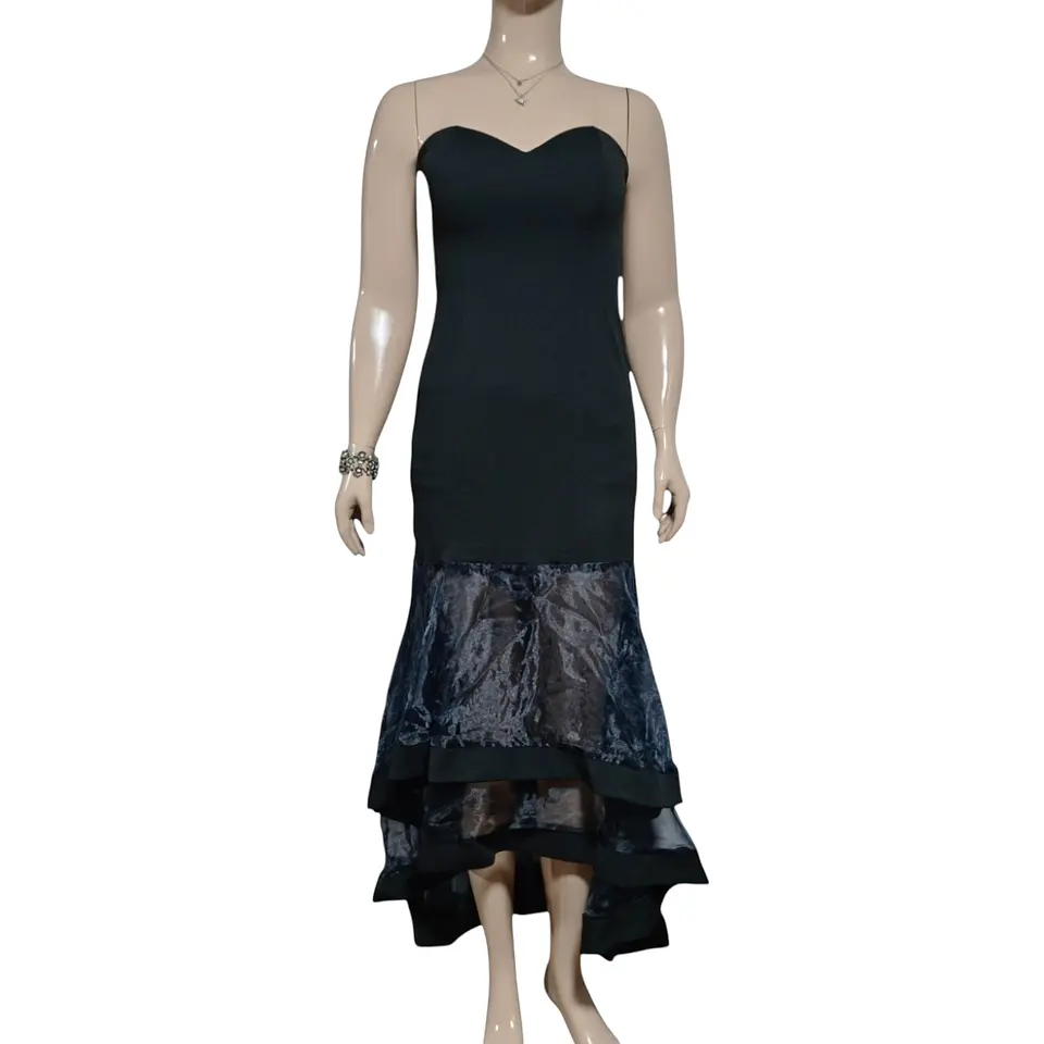 Vestido de Fiesta Strapless con Falda Sirena - Talla M 5