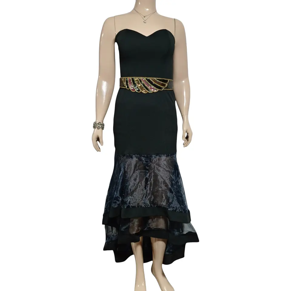 Vestido de Fiesta Strapless con Falda Sirena - Talla M 2