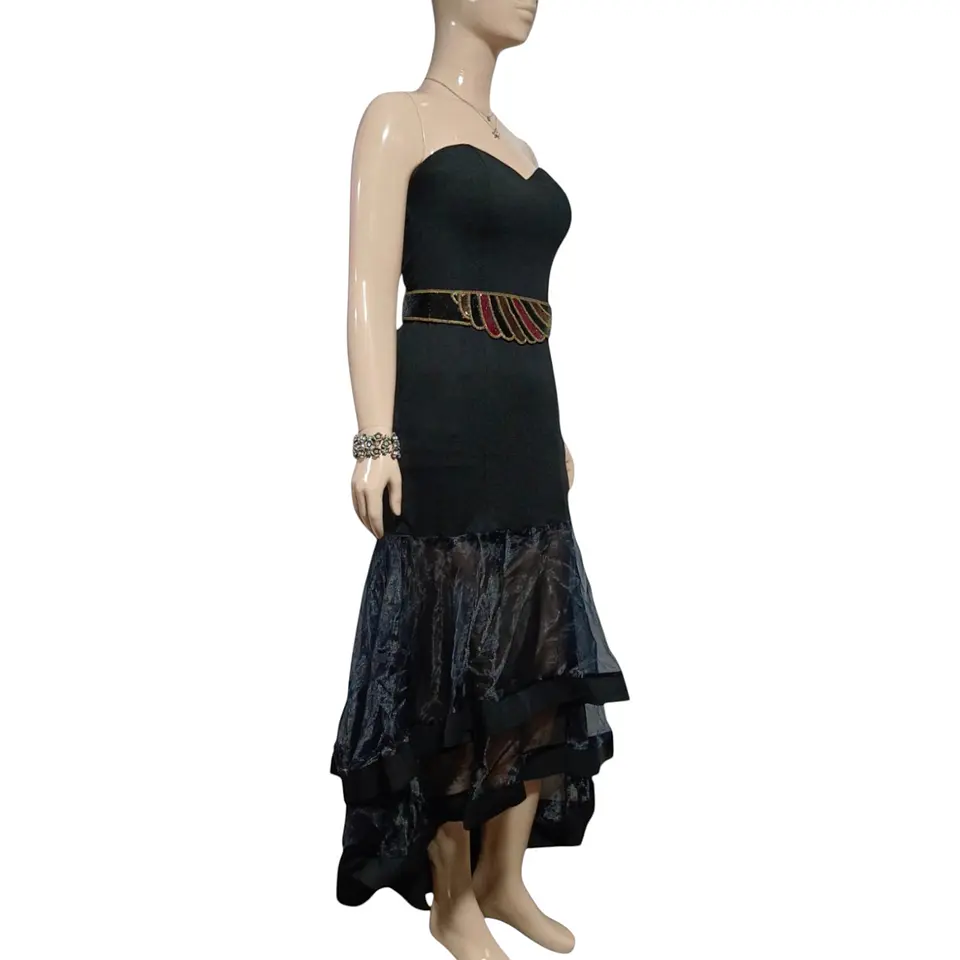 Vestido de Fiesta Strapless con Falda Sirena - Talla M 3