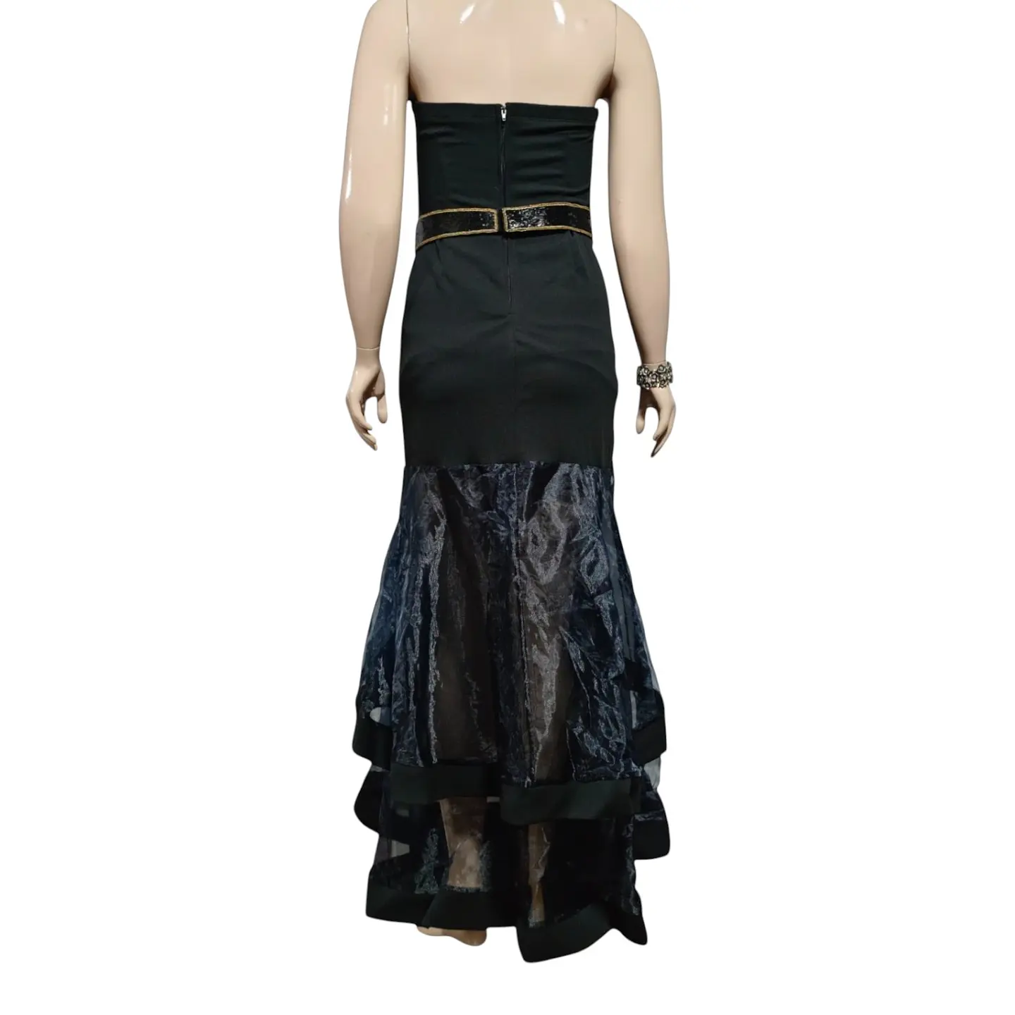 Vestido de Fiesta Strapless con Falda Sirena - Talla M 4