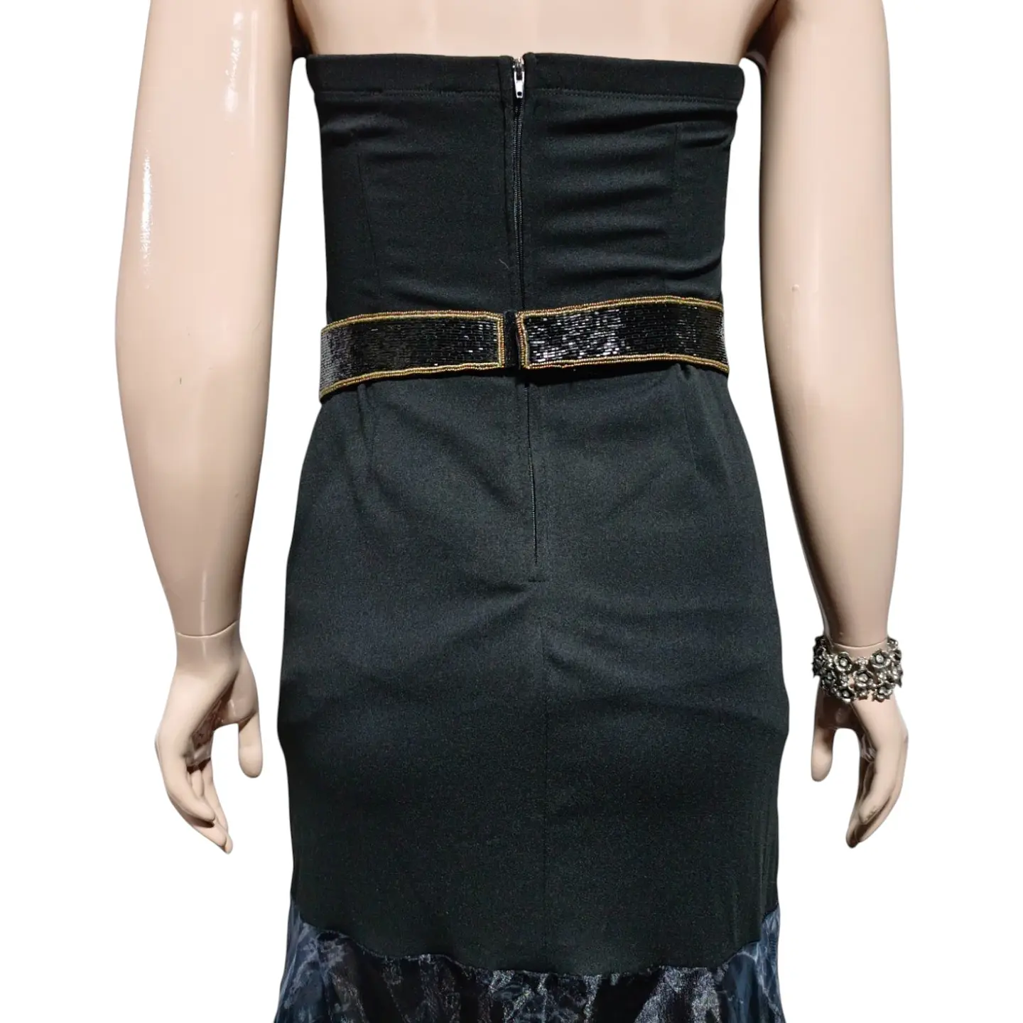 Vestido de Fiesta Strapless con Falda Sirena - Talla M 8