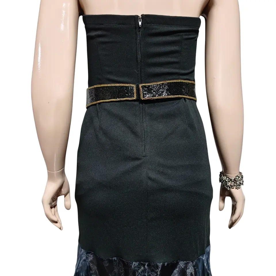 Vestido de Fiesta Strapless con Falda Sirena - Talla M 8