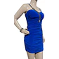 Vestido De Fiesta Corto Ajustado Con Diamantes De Imitación - Miniatura 3