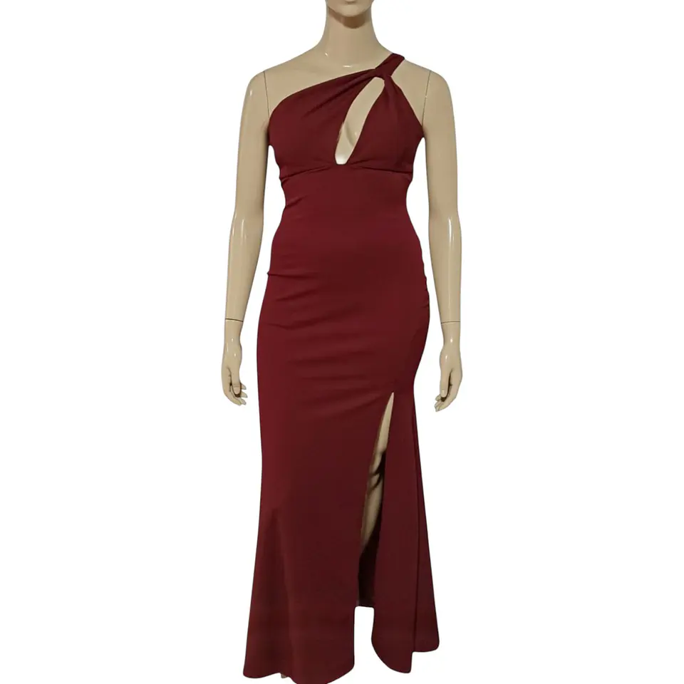 Vestido Fiesta de Un Hombro Con Abertura PiernaTalla XL 3