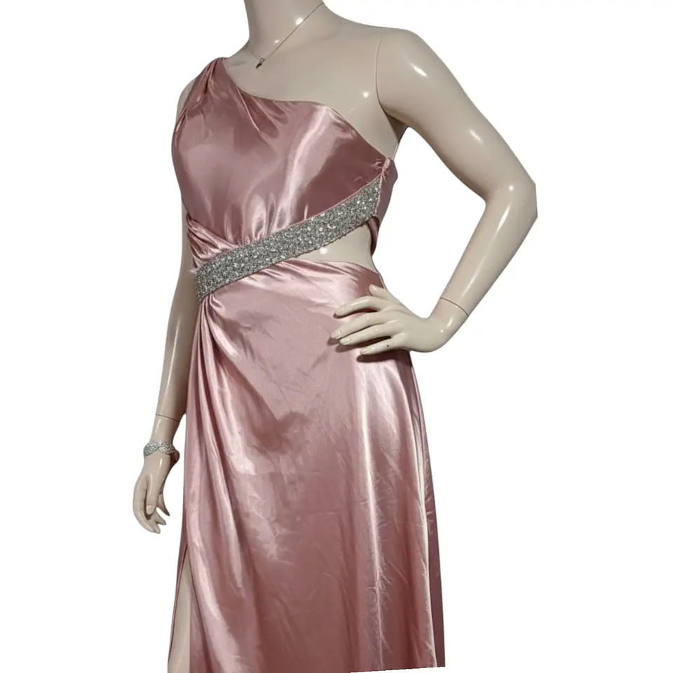 Vestido de Fiesta de Un Hombro con Espalda Descubierta  4