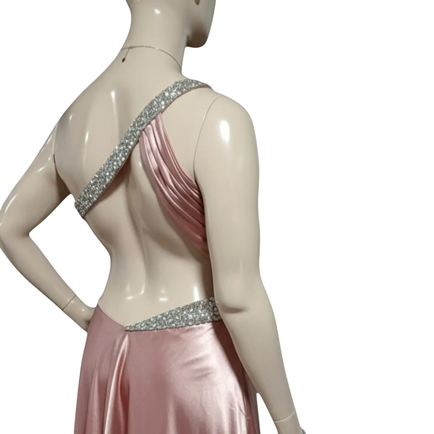 Vestido de Fiesta de Un Hombro con Espalda Descubierta  8